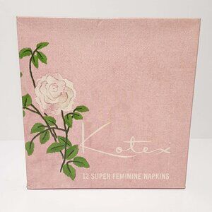Vintage KOTEX Super Feminine Napkins Pads Hygiene NOS / NEW Movie TV Film Prop